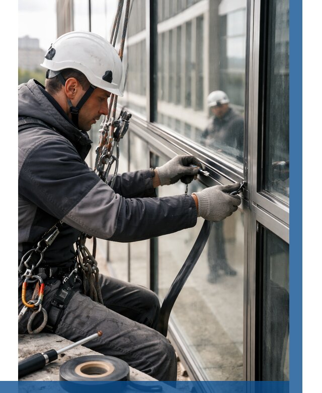 Ремонт витражных конструкций в Кушве от 3593 р. | ВЫСОТНИК-Кшв