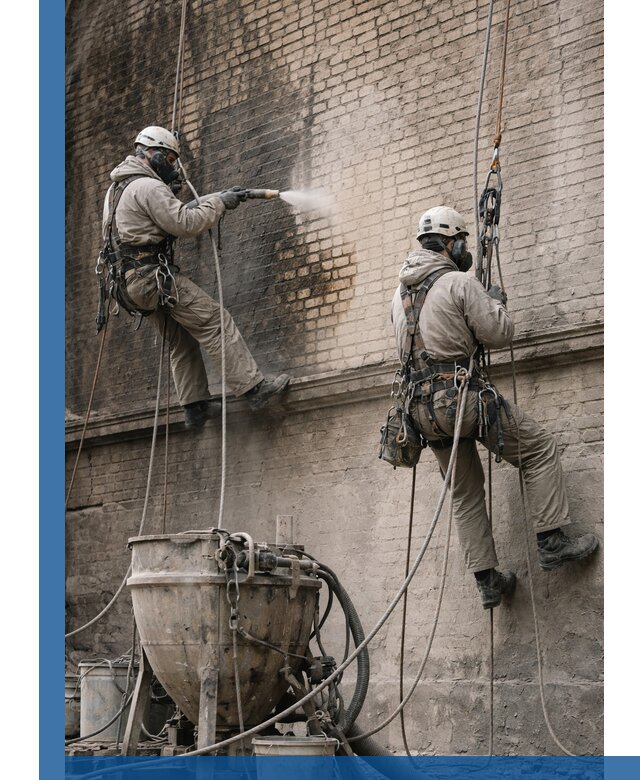 Пескоструйная очистка фасадов в Кушве профессионально