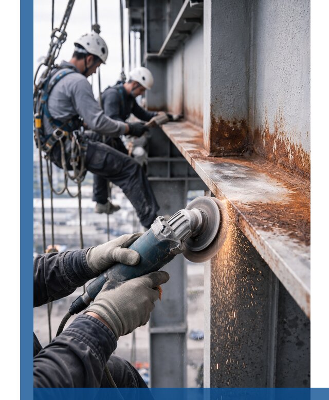 Зачистка металла от ржавчины и подготовка поверхностей в Кушве