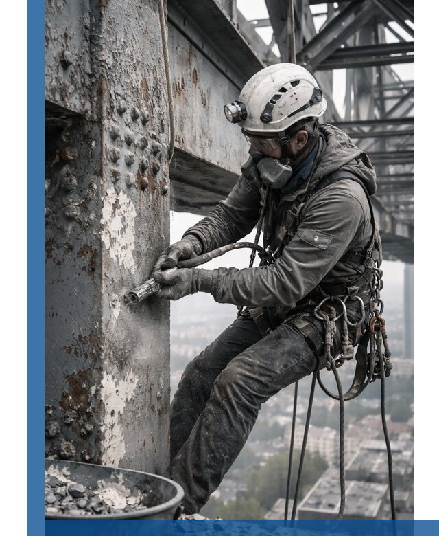 Удаление старой краски с металлических конструкций в Кушве