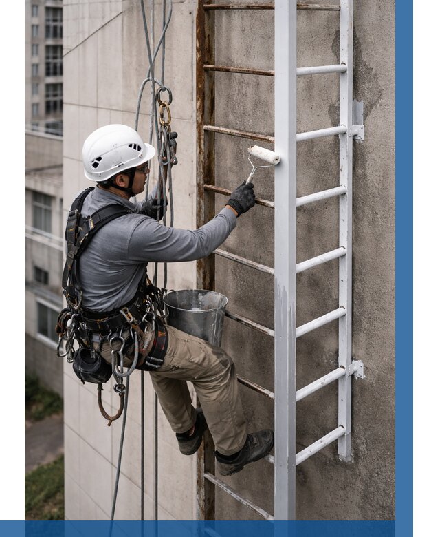 Покраска пожарных лестниц в Кушве от 4619 р. | ВЫСОТНИК-Кшв