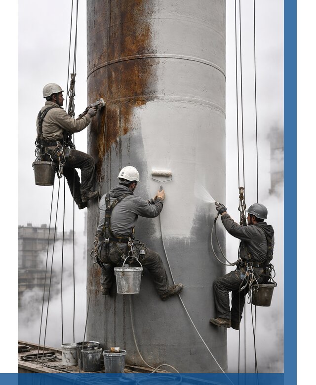 Покраска дымовых труб в Кушве от 8725 р. | ВЫСОТНИК-Кшв