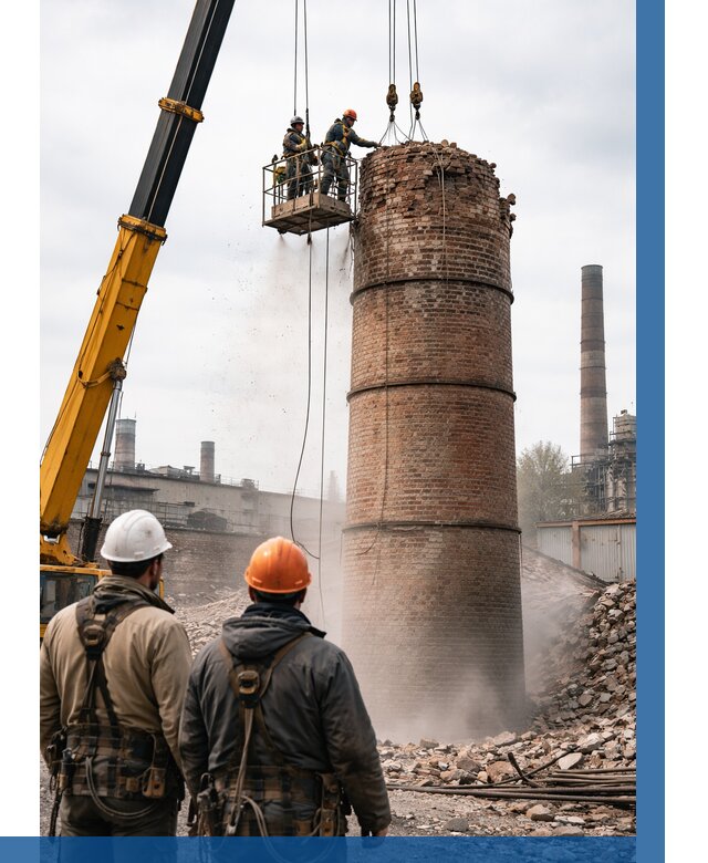 Демонтаж дымовой трубы в Кушве от 92385 р. | ВЫСОТНИК-Кшв, смета