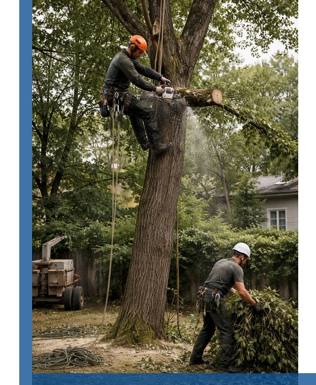 Кронирование деревьев в Кушве, безопасная высотная обрезка