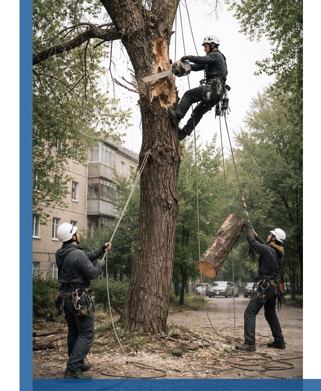 Срочное удаление аварийных деревьев в Кушве с гарантией безопасности