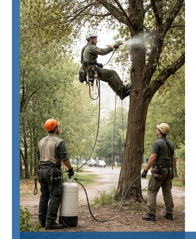 Обработка деревьев от вредителей в Кушве профессиональная защита