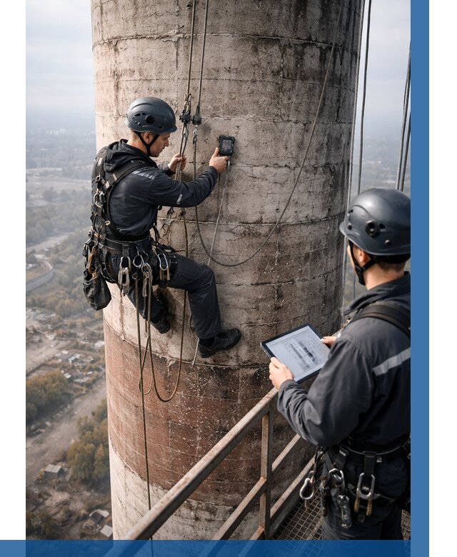 Обследование дымовой трубы в Кушве от 8212 р. | ВЫСОТНИК-Кшв