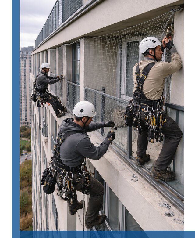 Профессиональный монтаж защитной сетки от птиц в Кушве