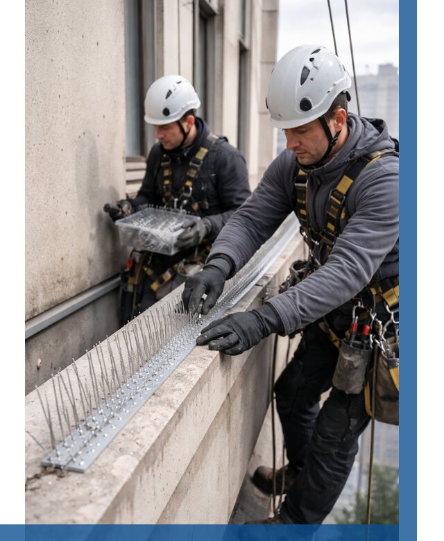 Установка шипов от птиц в Кушве от 873 р. | ВЫСОТНИК-Кшв