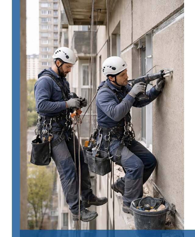 Промышленные альпинисты высотные работы и монтаж в Кушве